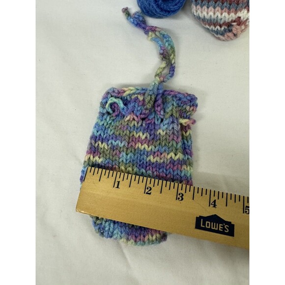 Hand Knitted Soap Saver Sack Bag Pouch Gift Giving Treat Bag New handmade - Picture 4 of 8